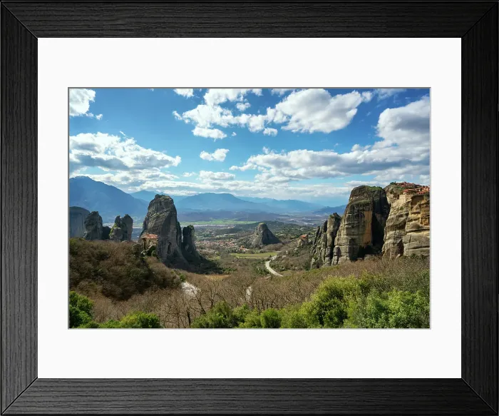 Framed Print : Meteora, ancient holy Monastery of Rousanos Saint Barbara, Saint Nicholas Anapafsas and Varlaam, UNESCO, Kalabaka, Greece Framed Print : Meteora, ancient holy Monastery of Rousanos Saint Barbara, Saint Nicholas Anapafsas and Varlaam, UNESCO, Kalabaka, Greece
