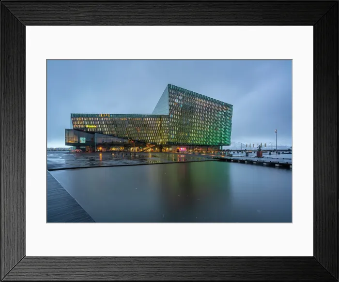 Framed Print : View of the Harpa Concert Hall and Conference Centre, Reykjavik, Iceland
