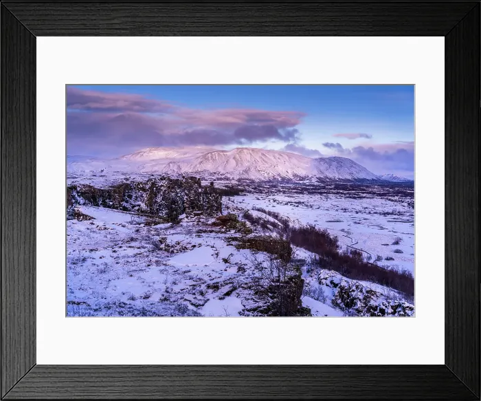 Framed Print : Continental drift between North American and Eurasian tectonic plates, Thingvellir National Park, UNESCO, in winter, Western Region, Iceland Framed Print : Continental drift between North American and Eurasian tectonic plates, Thingvellir National Park, UNESCO, in winter, Western Region, Iceland