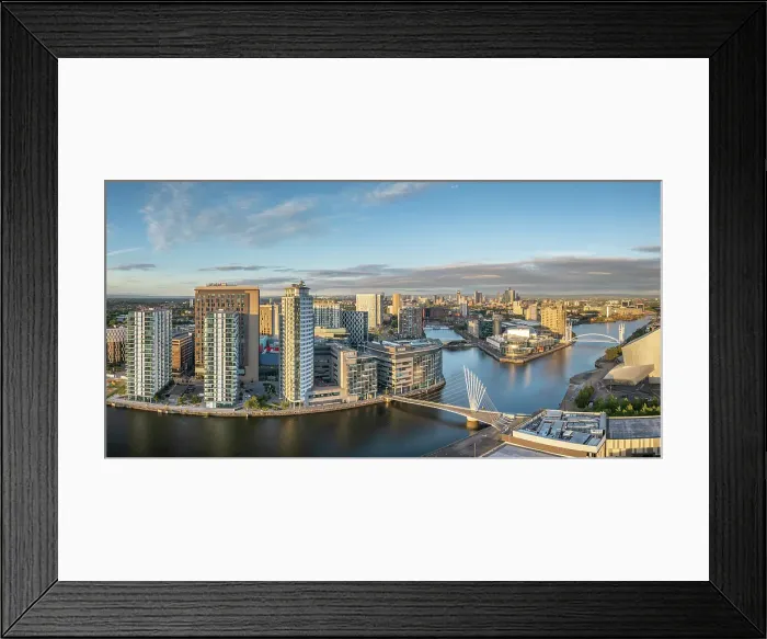 Framed Print : Media City, Salford Quays, Manchester, Lancashire, England, United Kingdom