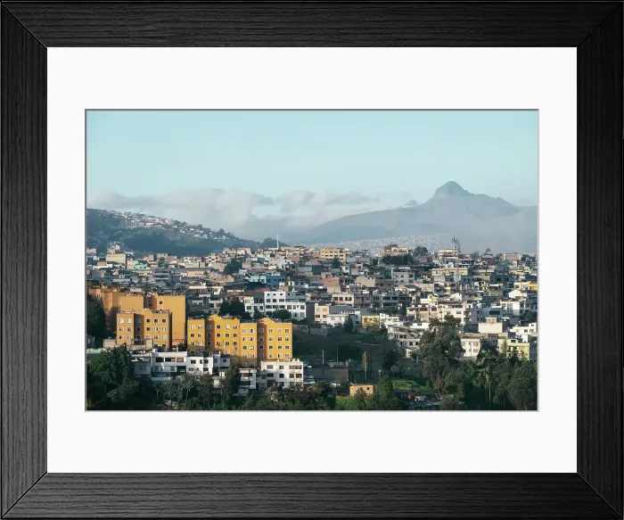 Framed Print : View of Quito at dawn, Ecuador Framed Print : View of Quito at dawn, Ecuador