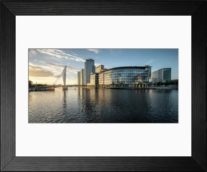 Framed Print : Media City, Salford Quays, Manchester, Lancashire, England, United Kingdom