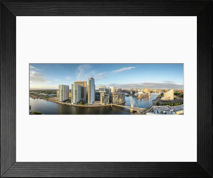 Framed Print : Media City, Salford Quays, Manchester, Lancashire, England, United Kingdom