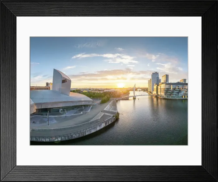 Framed Print : Imperial War Museum North at sunset, Salford Quays, Manchester, Lancashire, England, United Kingdom