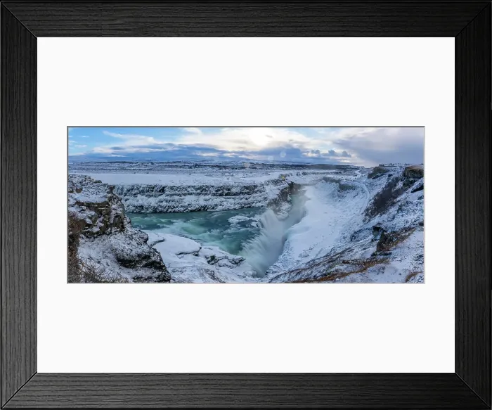 Framed Print : View of Gullfoss Waterfall on the Hvita River in winter, Western Region, Iceland Framed Print : View of Gullfoss Waterfall on the Hvita River in winter, Western Region, Iceland