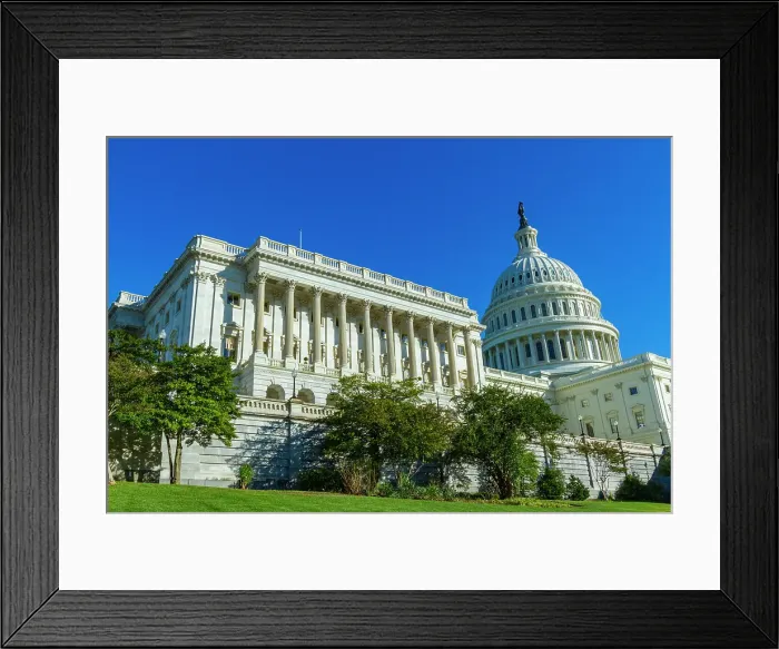 Framed Print : View of the United States Capitol Building, Washington, D.C. United States of America Framed Print : View of the United States Capitol Building, Washington, D.C. United States of America