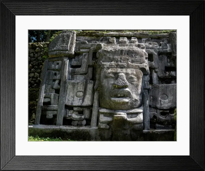 Framed Print : The Mask Temple at the Mesoamerican archaeological site of Lamanai (Submerged Crocodile), Belize Framed Print : The Mask Temple at the Mesoamerican archaeological site of Lamanai (Submerged Crocodile), Belize