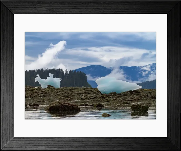Framed Print : Glacial iceberg detail from ice calved off the LeConte Glacier near Petersberg, Southeast Alaska, United States of America