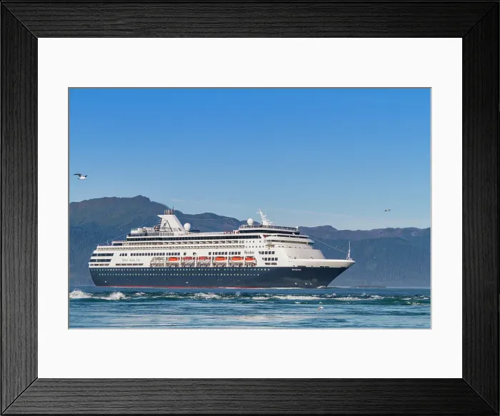 Framed Print : The Holland America cruise ship Ryndam in Southeast Alaska, United States of America Framed Print : The Holland America cruise ship Ryndam in Southeast Alaska, United States of America