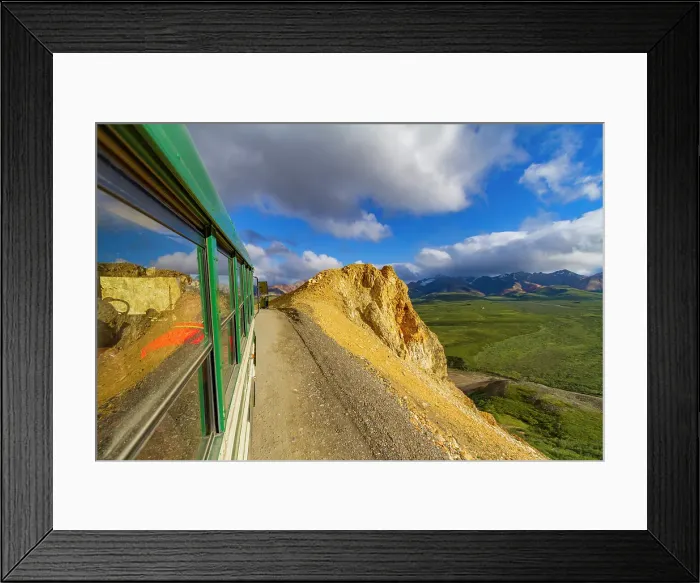 Framed Print : Riding the bus along the 92 mile-long road into Denali National Park, Alaska, United States of America Framed Print : Riding the bus along the 92 mile-long road into Denali National Park, Alaska, United States of America