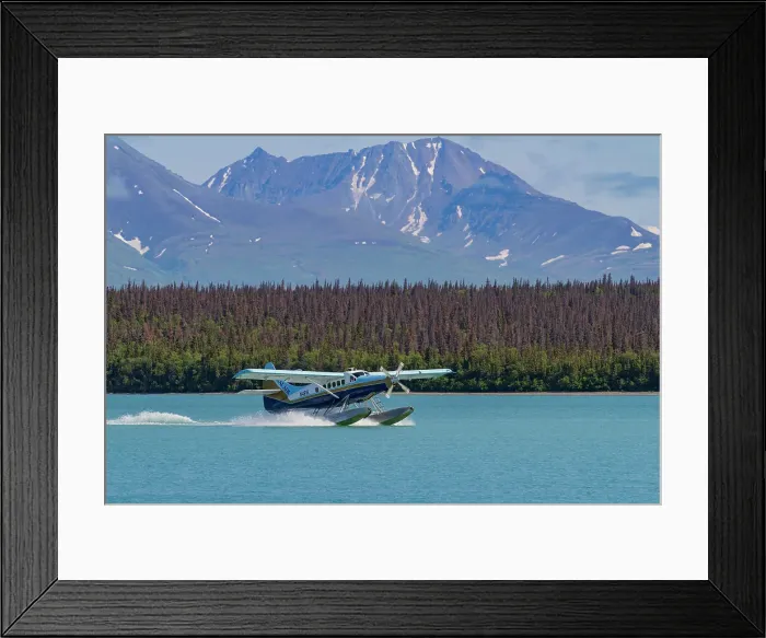 Framed Print : Float planes used to fly guests in to the Brooks Lodge and campground in Katmai National Park near Bristol Bay, Alaska, United States of America