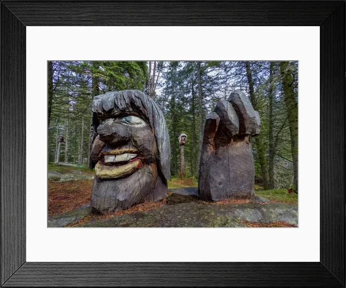 Framed Print : View in the Troll Park above the city of Bergen, Vestland, Norway Framed Print : View in the Troll Park above the city of Bergen, Vestland, Norway