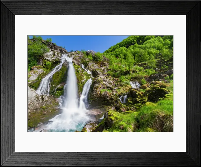 Framed Print : Water melting from the Briksdalsbreen glacier south of the small town of Olden in coastal Norway, Vestland, Norway Framed Print : Water melting from the Briksdalsbreen glacier south of the small town of Olden in coastal Norway, Vestland, Norway
