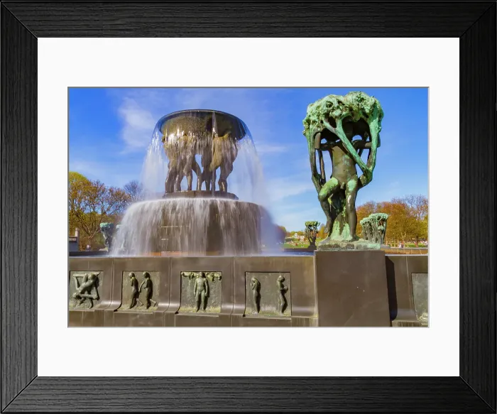 Framed Print : View of the Vigeland Sculpture Park in the city of Oslo, Norway Framed Print : View of the Vigeland Sculpture Park in the city of Oslo, Norway