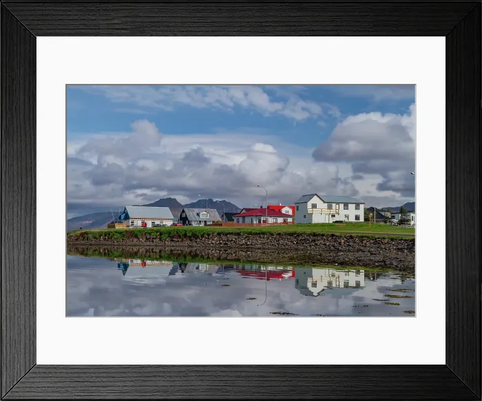 Framed Print : A view of picturesque Hofn i Hornafiroi along the remote southeastern coast of Iceland Framed Print : A view of picturesque Hofn i Hornafiroi along the remote southeastern coast of Iceland