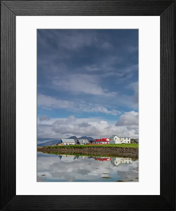 Framed Print : A view of picturesque Hofn i Hornafiroi along the remote southeastern coast of Iceland Framed Print : A view of picturesque Hofn i Hornafiroi along the remote southeastern coast of Iceland