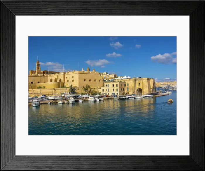 Framed Print : Grand Harbour looking towards Cospicua, Malta Framed Print : Grand Harbour looking towards Cospicua, Malta