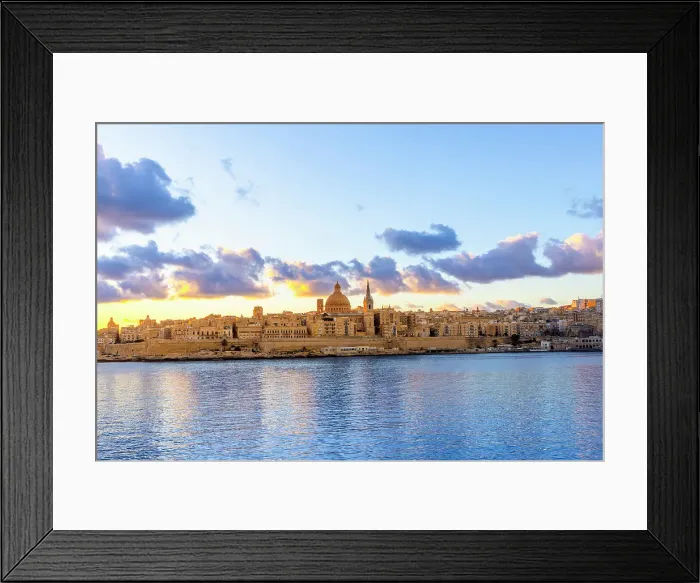 Framed Print : St. Pauls Pro-Cathedral and The Basilica of Our Lady of Mount Carmel at Sunrise, Marsamxett Harbour, Valletta, Malta Framed Print : St. Pauls Pro-Cathedral and The Basilica of Our Lady of Mount Carmel at Sunrise, Marsamxett Harbour, Valletta, Malta