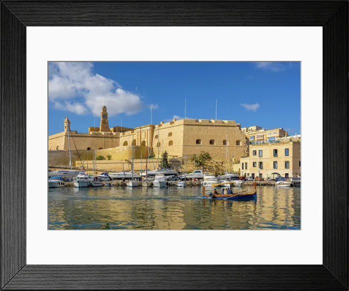 Framed Print : Grand Harbour looking towards Cospicua, Malta Framed Print : Grand Harbour looking towards Cospicua, Malta