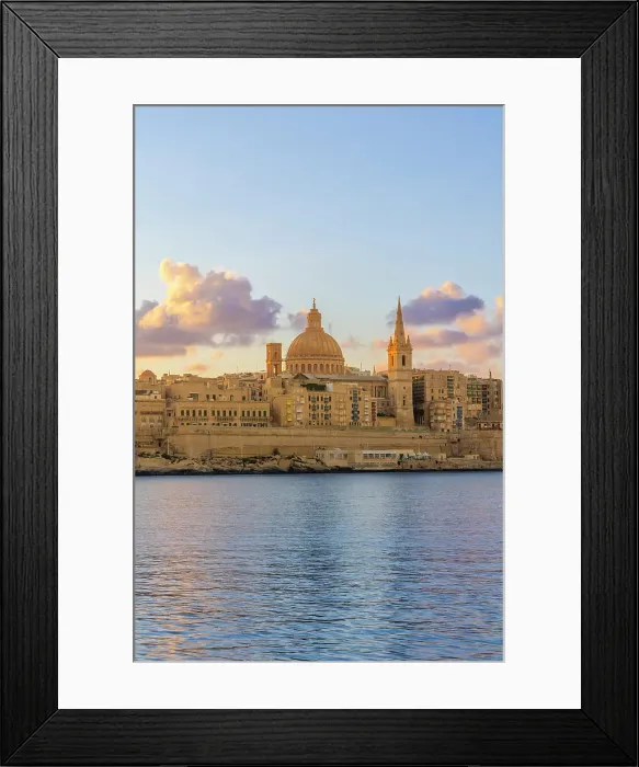Framed Print : St. Pauls Pro-Cathedral and The Basilica of Our Lady of Mount Carmel, Marsamxett Harbour, Valletta, Malta Framed Print : St. Pauls Pro-Cathedral and The Basilica of Our Lady of Mount Carmel, Marsamxett Harbour, Valletta, Malta