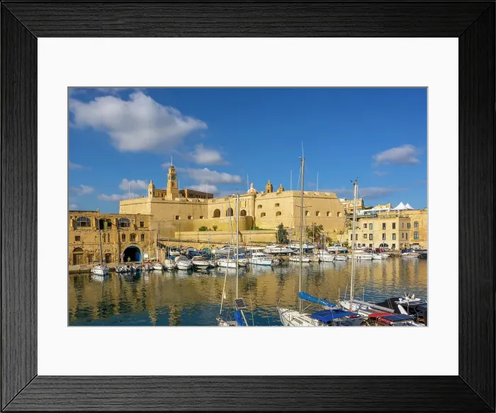 Framed Print : Grand Harbour looking towards Cospicua, Malta Framed Print : Grand Harbour looking towards Cospicua, Malta