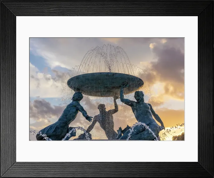 Framed Print : Triton's Fountain at Sunset, Floriana, Valletta, Malta Framed Print : Triton's Fountain at Sunset, Floriana, Valletta, Malta