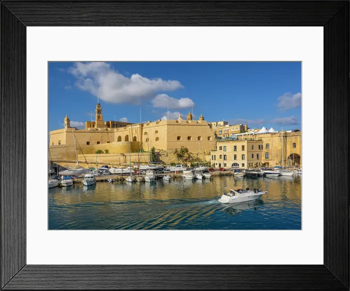 Framed Print : Grand Harbour looking towards Cospicua, Malta Framed Print : Grand Harbour looking towards Cospicua, Malta