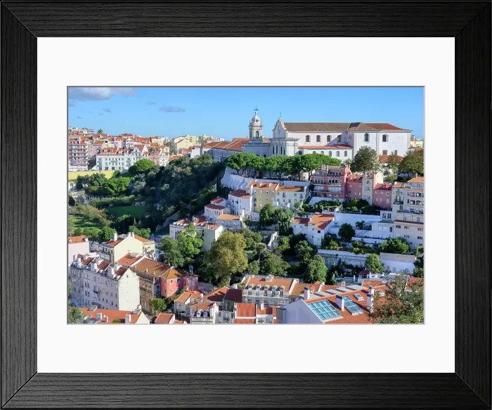 Framed Print : View over the Graca Convent and Church, Lisbon, Portugal Framed Print : View over the Graca Convent and Church, Lisbon, Portugal