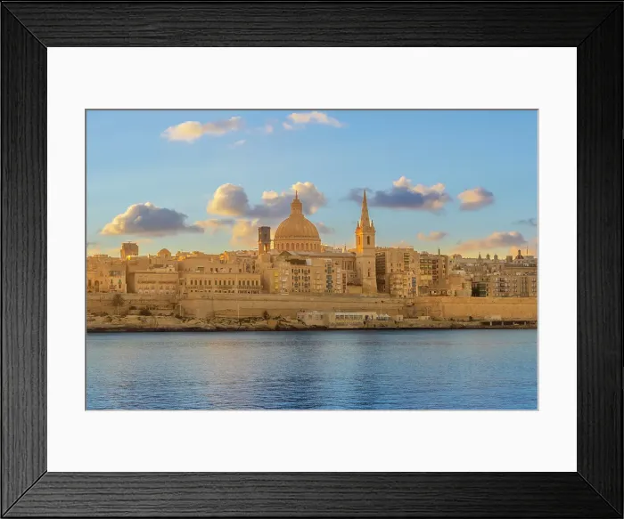 Framed Print : St. Pauls Pro-Cathedral and The Basilica of Our Lady of Mount Carmel, Marsamxett Harbour, Valletta, Malta Framed Print : St. Pauls Pro-Cathedral and The Basilica of Our Lady of Mount Carmel, Marsamxett Harbour, Valletta, Malta