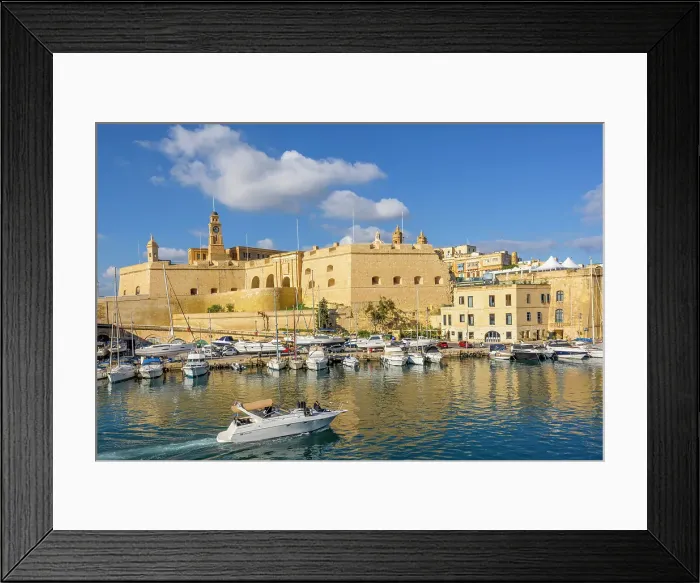 Framed Print : Grand Harbour looking towards Cospicua, Malta Framed Print : Grand Harbour looking towards Cospicua, Malta