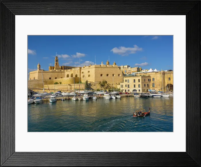 Framed Print : Grand Harbour looking towards Cospicua, Malta Framed Print : Grand Harbour looking towards Cospicua, Malta