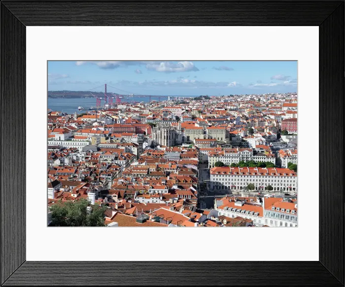 Framed Print : View over Lisbon and the Tagus river, Lisbon, Portugal Framed Print : View over Lisbon and the Tagus river, Lisbon, Portugal