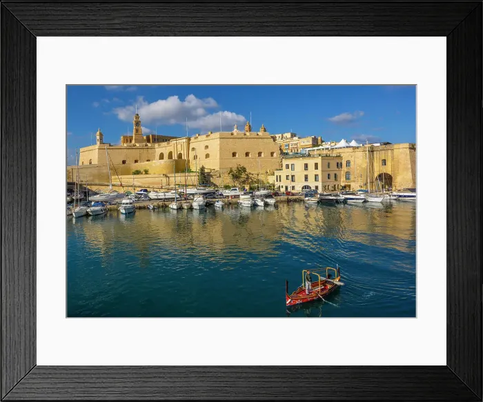 Framed Print : Grand Harbour looking towards Cospicua, Malta Framed Print : Grand Harbour looking towards Cospicua, Malta