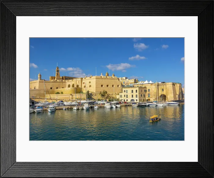 Framed Print : Grand Harbour looking towards Cospicua, Malta Framed Print : Grand Harbour looking towards Cospicua, Malta