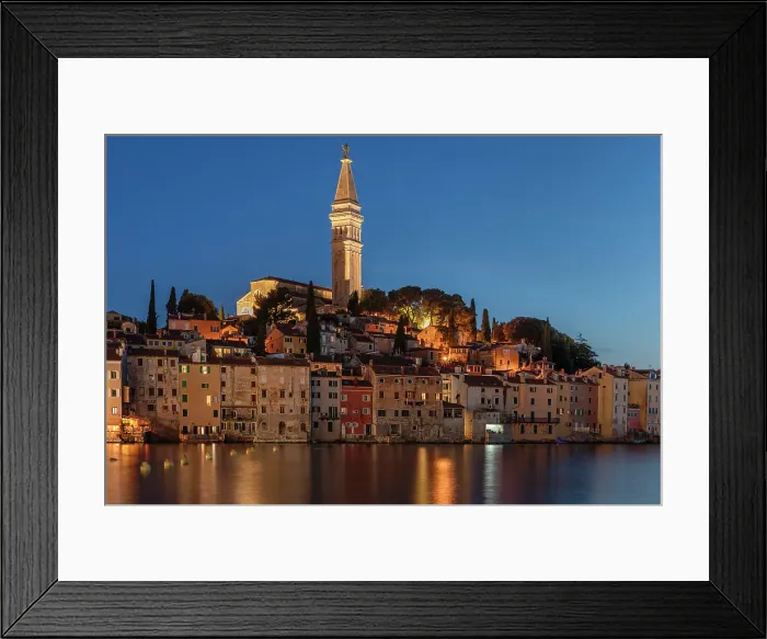Framed Print : Old town with Cathedral of St. Euphemia, Rovinj, Istria, Croatia Framed Print : Old town with Cathedral of St. Euphemia, Rovinj, Istria, Croatia