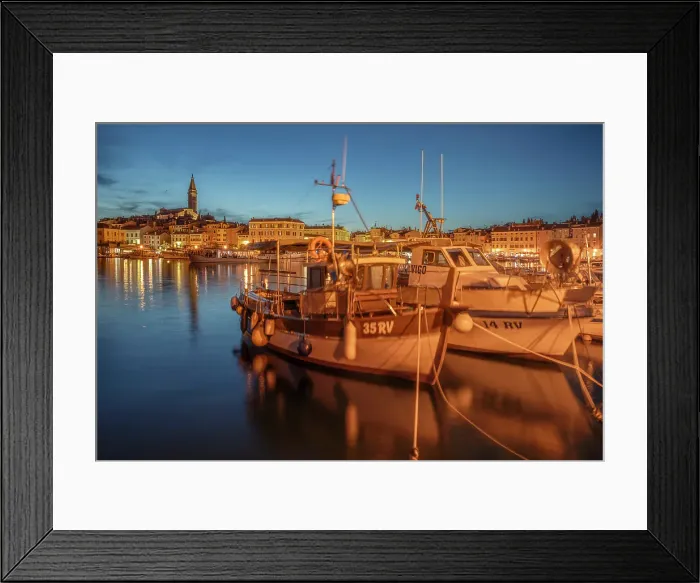 Framed Print : View over the harbour to the old town with Cathedral of St. Euphemia, Rovinj, Istria, Croatia Framed Print : View over the harbour to the old town with Cathedral of St. Euphemia, Rovinj, Istria, Croatia