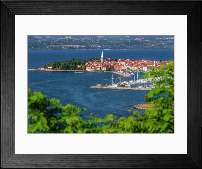 Framed Print : Coast and old town of Izola, Primorska, Slovenia Framed Print : Coast and old town of Izola, Primorska, Slovenia