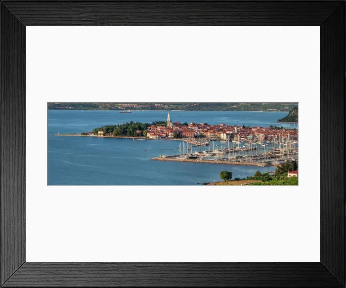 Framed Print : Coast and old town of Izola, Primorska, Slovenia Framed Print : Coast and old town of Izola, Primorska, Slovenia
