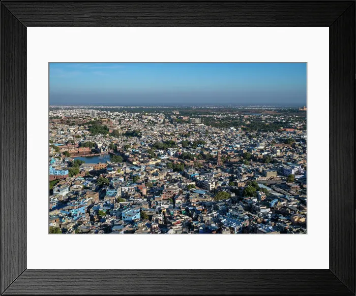Framed Print : View over the Blue City from Mehrangarh Fort, Jodhpur, Rajasthan, India Framed Print : View over the Blue City from Mehrangarh Fort, Jodhpur, Rajasthan, India