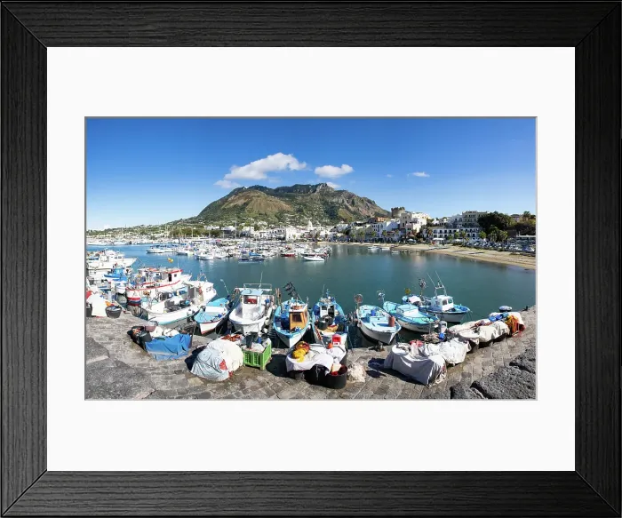 Framed Print : Landscape with Forio, Ischia, Phlegrean Islands, Gulf of Naples, Campania, Italy Framed Print : Landscape with Forio, Ischia, Phlegrean Islands, Gulf of Naples, Campania, Italy