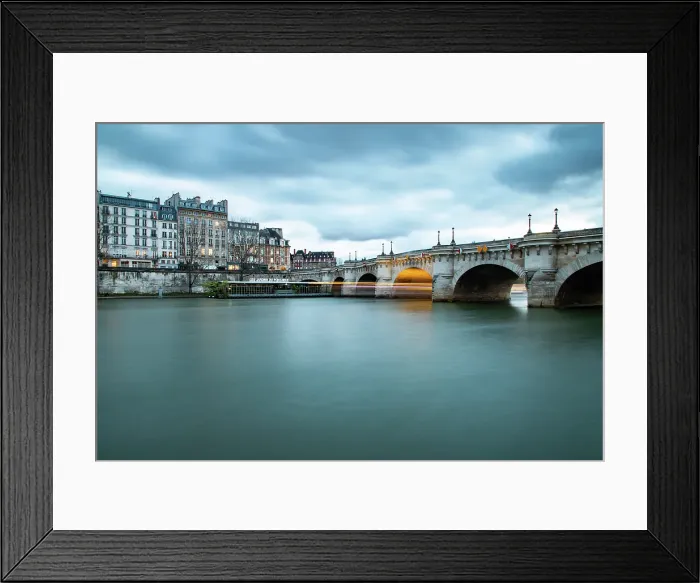 Framed Print : Pont Neuf bridge and River Seine, with old houses, Paris, France Framed Print : Pont Neuf bridge and River Seine, with old houses, Paris, France