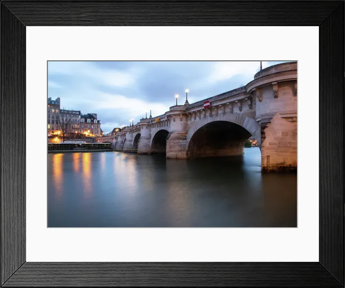 Framed Print : Pont Neuf bridge and River Seine, with old houses, Paris, France Framed Print : Pont Neuf bridge and River Seine, with old houses, Paris, France