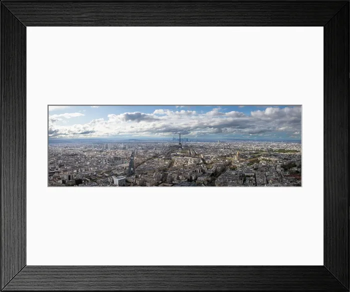 Framed Print : Aerial view of Paris with Eiffel Tower, Paris, France Framed Print : Aerial view of Paris with Eiffel Tower, Paris, France