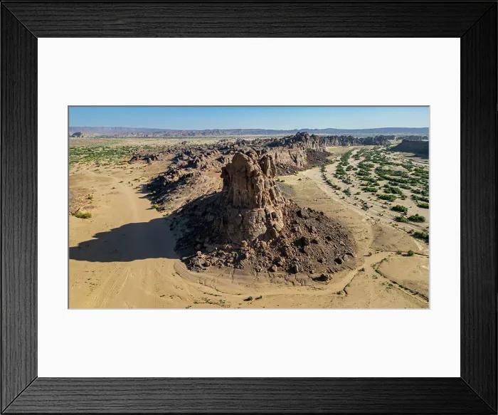 Framed Print : Aerial of the rocky mountains around Zouar, Tibesti Mountains, Chad Framed Print : Aerial of the rocky mountains around Zouar, Tibesti Mountains, Chad