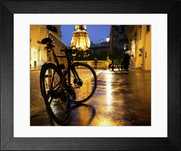 Framed Print : Streets of Paris on rainy night, Paris, France Framed Print : Streets of Paris on rainy night, Paris, France
