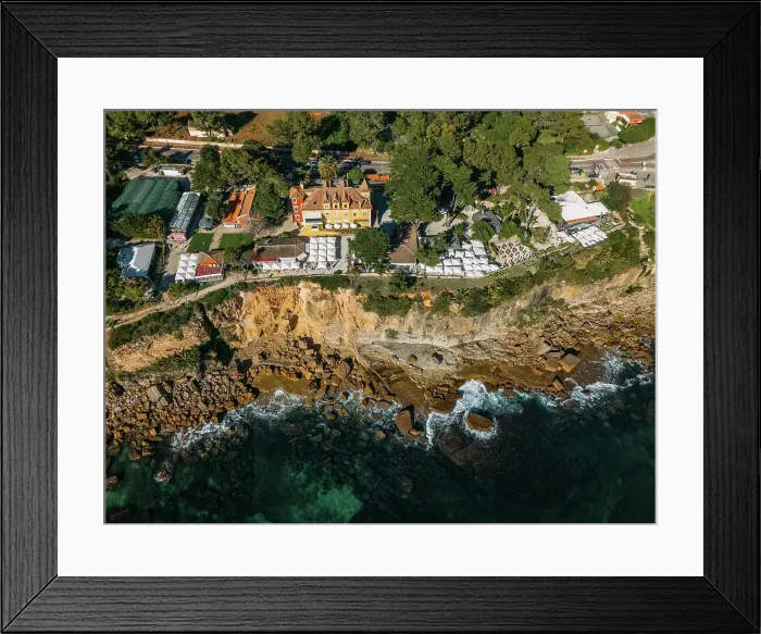 Framed Print : Aerial drone view of Casa da Guia, Cascais, Portugal