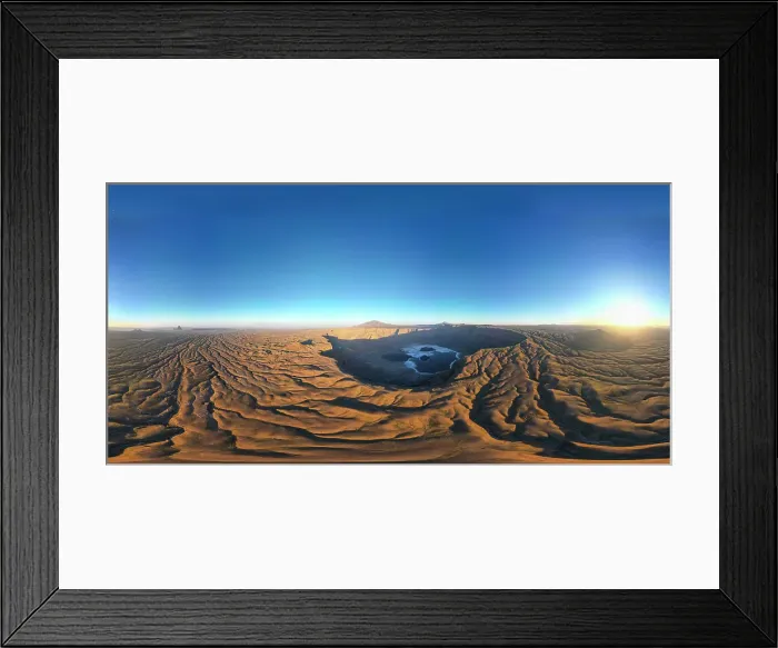 Framed Print : Aerial over Trou du Natron with volcano Tousside in the background, Tibesti Mountains, Chad Framed Print : Aerial over Trou du Natron with volcano Tousside in the background, Tibesti Mountains, Chad
