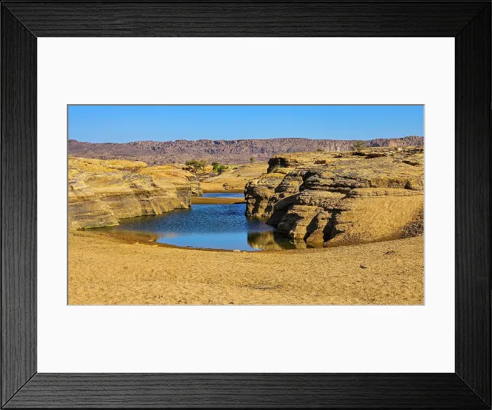 Framed Print : Little lake near Trou du Natron, Tibesti Mountains, Chad Framed Print : Little lake near Trou du Natron, Tibesti Mountains, Chad
