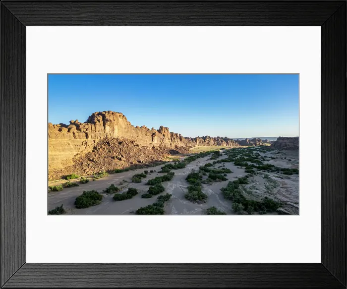 Framed Print : Aerial of the rocky mountains around Zouar, Tibesti Mountains, Chad