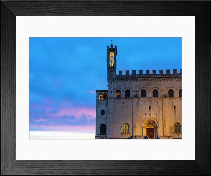Framed Print : Palazzo dei Consoli (Palace of the Consuls) at sunset, Gubbio, Umbria, Italy Framed Print : Palazzo dei Consoli (Palace of the Consuls) at sunset, Gubbio, Umbria, Italy